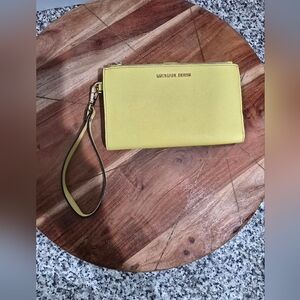 Michael Kors Gold Yellow Wristlet Wallet